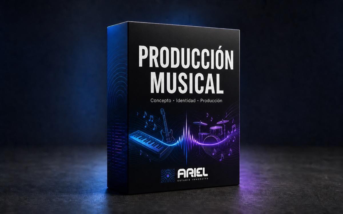 Presentación visual del servicio Producción musical